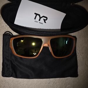 TYR Orange Sunglasses with Black Case